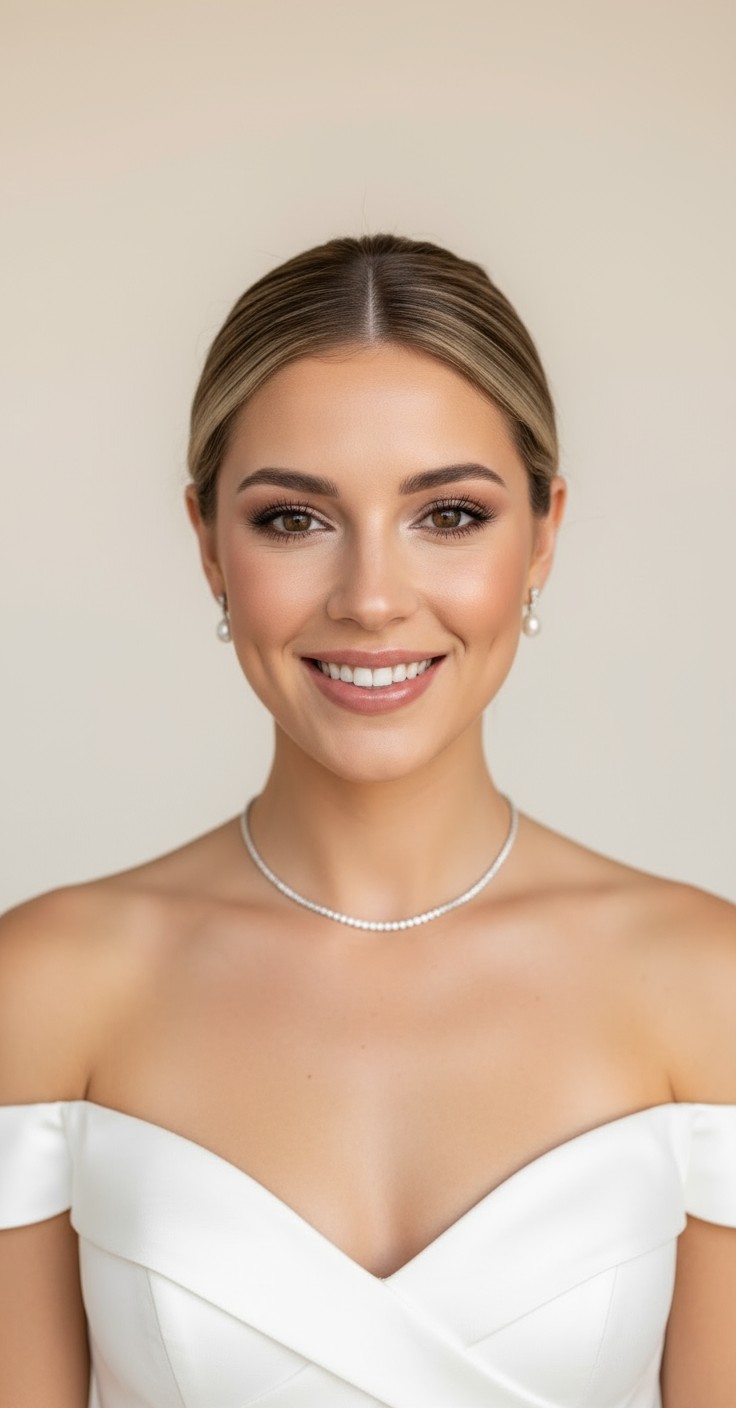 After Simple Bun Hairstyle For Wedding